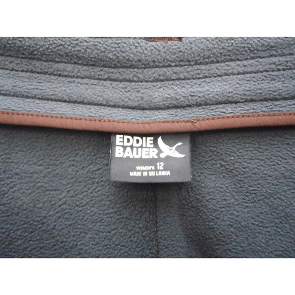 Eddie Bauer Pants Rainier Women Size 12 (34x32) Brown Fleece Lined Jogger - Picture 3 of 12